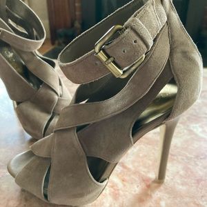 BCBGirls incredible suede sandals.